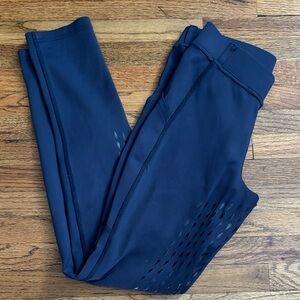 Kerrits kids size large navy blue horseback riding pants breeches with pockets